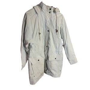 MS Cambridge Rain Jacket Womens Lined Snap Front Coat With Pockets